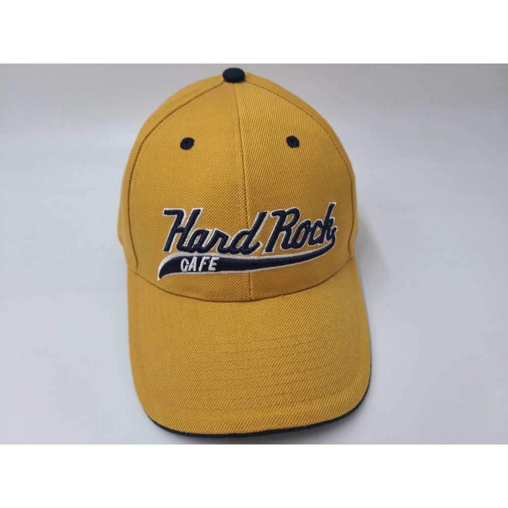 Vintage Hard Rock Cafe Script Cayman Islands Adjustable Hat‎ Cap Men Women Gold
